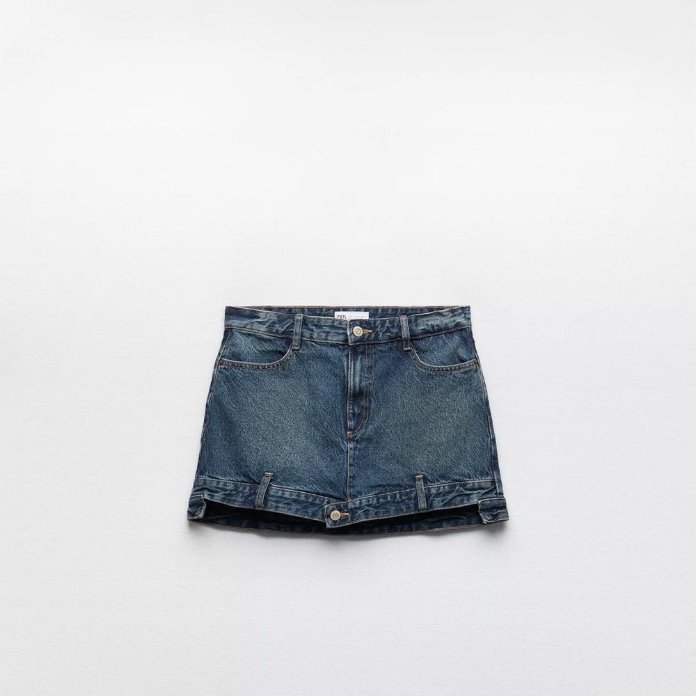 Zara Blue Denim Mini Skirt NEVER WORN
